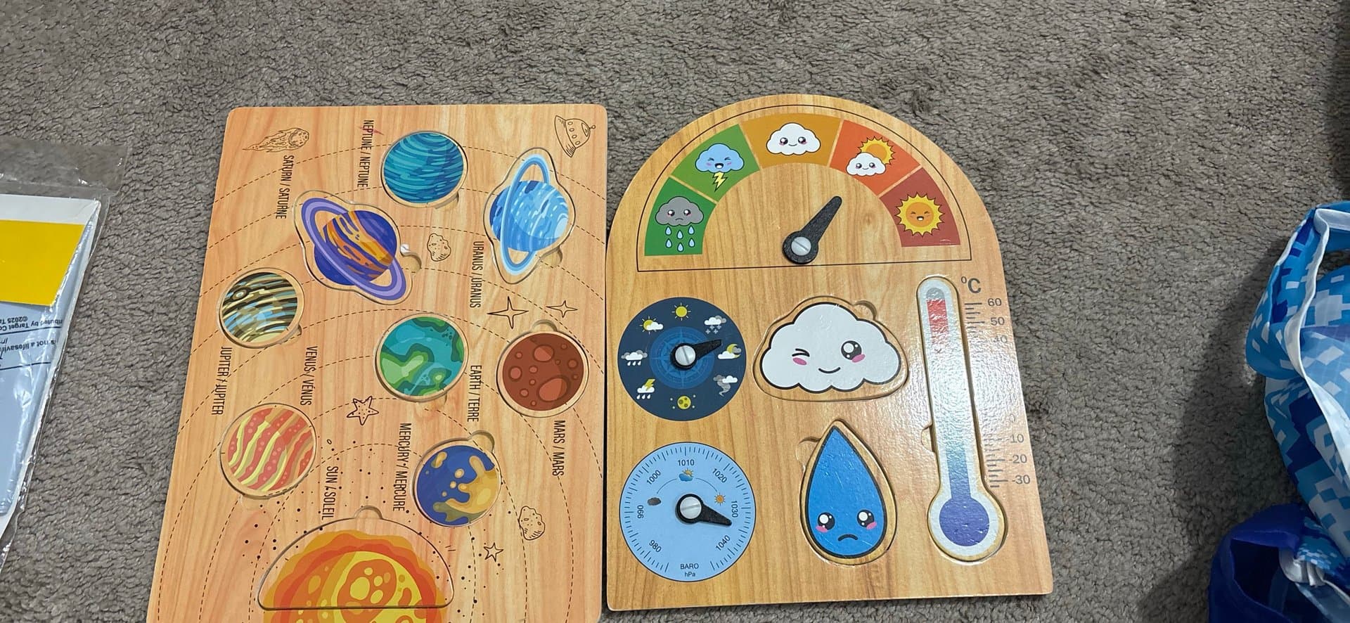Wooden Solar System and Weather Puzzles — image 1 of 1